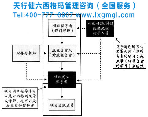 六西格瑪組織業務部門中的項目框架結構